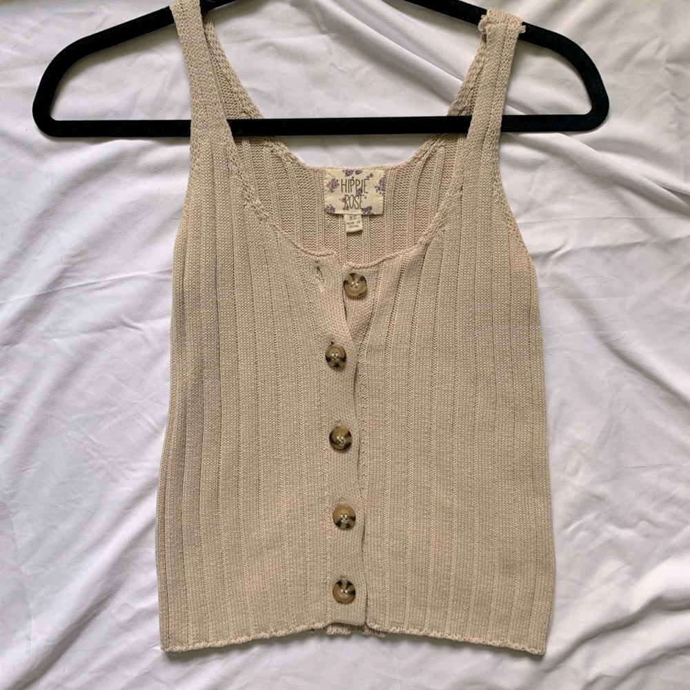 Hippie Rose Crochet Crop Tank Top